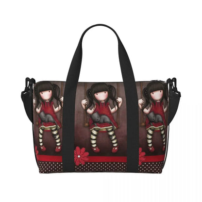 Santoro Gorjuss Large Beach & Travel Tote – Women’s Yoga, Gym, Shopping Shoulder Duffle Bag