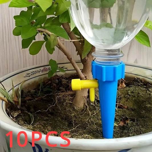 10PCS Flower Adjustable Automatic Drip Irrigation Plant Watering System Home Balcony Potted Plants Garden Irrigation Tools