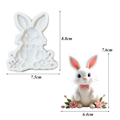 Easter Bunny Flower Silicone Sugarcraft Mold Chocolate Cupcake Baking Fondant Cake Decorating Tools