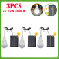 1-12pcs 5V 15W 300LM Solar Lighting Bulb Portable Solar Power Panel Battery Charger Energy Saving Outdoor Lamp USB Rechargable