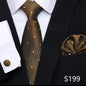 Tie Pocket Squares Cufflink Necktie Set
