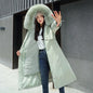 2025 New Winter Jacket Women's Parkas Thick Warm Fur Lining Long Parka Female Hooded Fleece Padded Coat Distachable Outwear 5XL