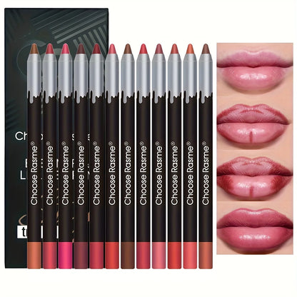 12pc Matte Lip Liners Set, 12 Assorted Colors, Gift Set, Long-Lasting