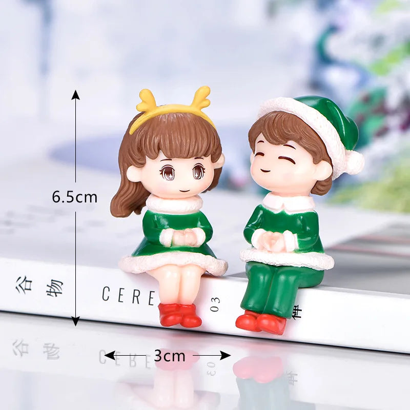 “1pc Merry Christmas Couple Ornament – Holiday Tree & Home Decoration