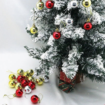 (12Pcs/pack)3cm Christmas Decoration Electroplated Ball Christmas Tree Hanging Decorations Home Holiday Party New Year Gift Toys