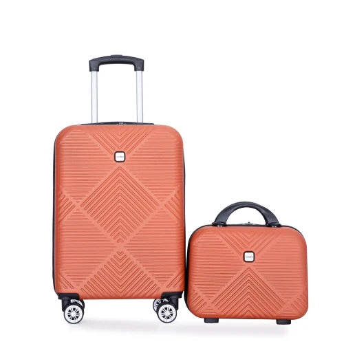 Luggage Sets 2 Piece Suitcase Set ABS Hardside Luggage with Spinner Wheels,Carry On Luggage with TSA Lock(14/20)