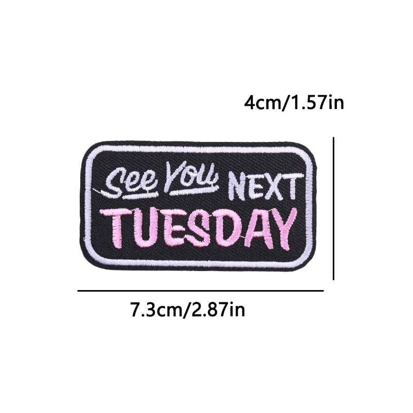 Letter Embroidered Patch Cartoon/Personality Letter Slogan Patch Iron On Patches For Clothing thermoadhesive Patches Sew Badges