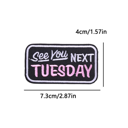 Letter Embroidered Patch Cartoon/Personality Letter Slogan Patch Iron On Patches For Clothing thermoadhesive Patches Sew Badges