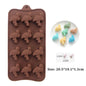 (59-87) Handmade Chocolate Candy Mould Jelly Pudding Ice Mold Insect Rose Heart Shape Silicone Moulds Baking Tool