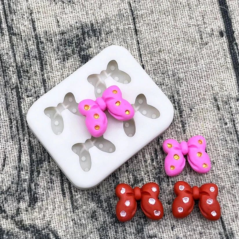 Bow Bowknot Silicone Cake Baking Mold Sugarcraft Chocolate Cupcake Resin Tools Fondant Decorating Tools