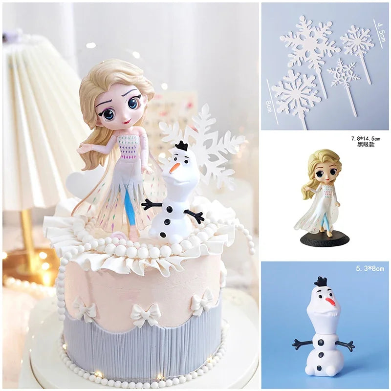 Princess Doll Cake Topper – Happy Birthday Flag Decoration for Baby Shower & Girl’s Birthday Party Cakes