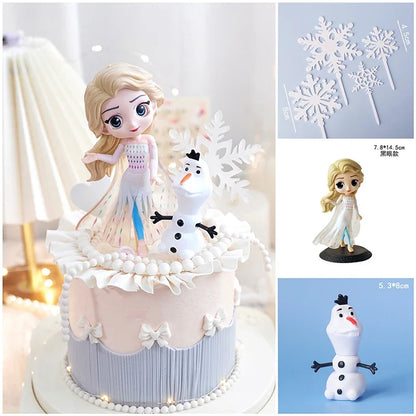 Princess Doll Cake Topper – Happy Birthday Flag Decoration for Baby Shower & Girl’s Birthday Party Cakes