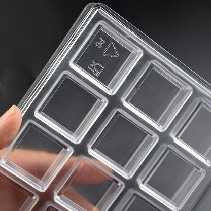 1Pcs Chocolate Mold Polycarbonate Dubai Cube Shape Candy Confectionery Mold Baker Pans Trays Baking Pastry Tools