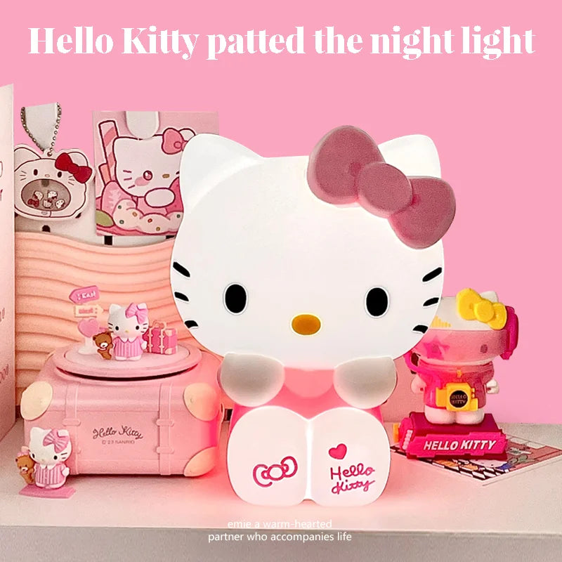 Kawaii Kt Cat Touch Night Light Kawaii Bedside Lamp Cute Anime Decor for Girls Room Gift with Soft Glow
