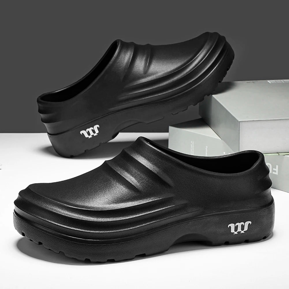Chef Shoes Thickened Work Loafers Slip Resistant Warm Lined Nurse Shoes Waterproof Unisex Garden Shoes Lightweight for Men Women