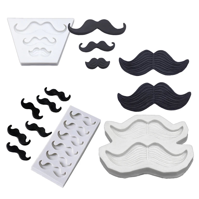 Moustache Bows Necktie Father's Day Silicone Sugarcraft Mold Chocolate Cupcake Baking Mold Fondant Cake Decorating Tools
