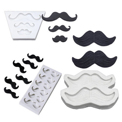 Moustache Bows Necktie Father's Day Silicone Sugarcraft Mold Chocolate Cupcake Baking Mold Fondant Cake Decorating Tools