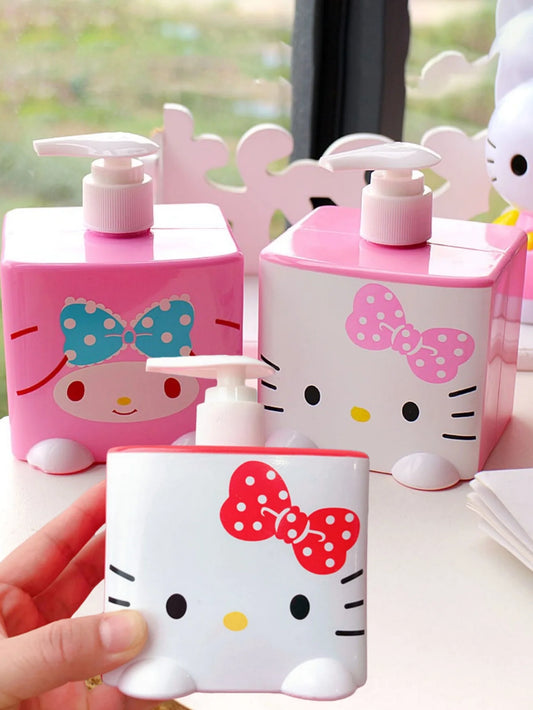 Hello Melody Kitty Press Bottle – Super Cute Refillable Shower Gel & Shampoo Storage Bottle