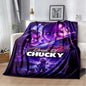 3D Horror Movie Character Chucky Saw Cartoon Area Blanket Fashion Soft Cozy Living room Bedroom Sofa Bed Travel Blanket