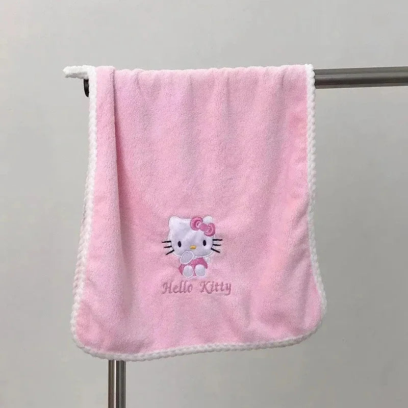 (Hello kitty, Kuromi, Melody ) Anime Sanrio Bath Towels -Soft Face Hand Microfiber Towel and or Face Towel