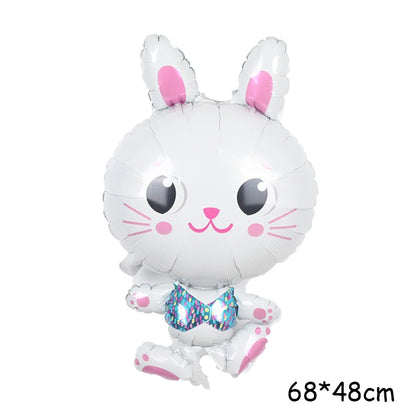New Cartoon Animal Theme Foil Balloon Jungle Safari Lion Monkey Rabbit Kids Adult Birthday Party Decoration Supplies Baloon