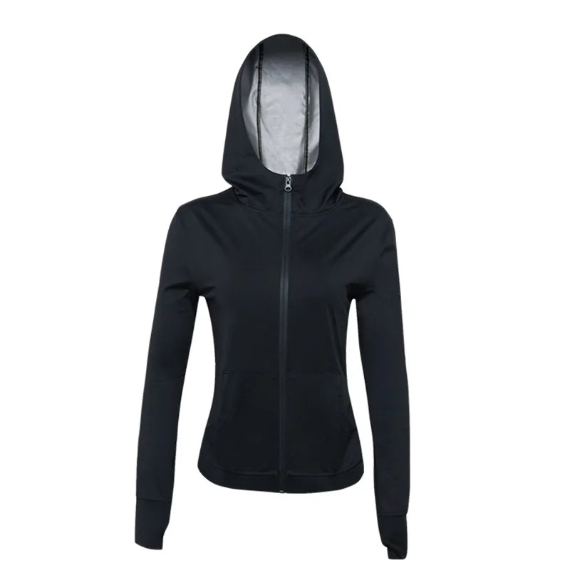 Neoprene Black Sweat Sauna Shapewear T-Shirt for Women