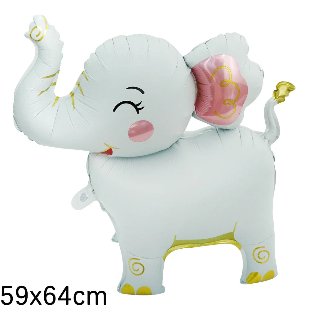 3D Standing  Elephant Aluminum Film Balloon Birthday Party Decorations Supplies Baby Shower Wedding Theme Party Balloon