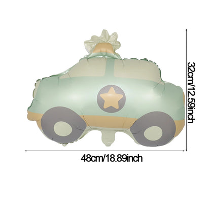 Happy Birthday Animal Foil Ballo﻿ Cute Matte on Bear Rainbow Bow Dinosaur Candy Balloon Design