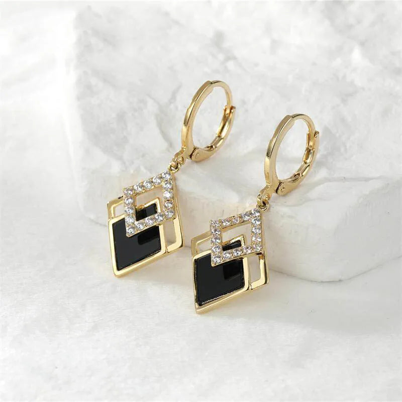 Women's Pendants Hanging Earrings Gold Color