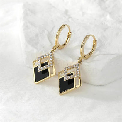 Women's Pendants Hanging Earrings Gold Color