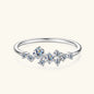 925 Ring Cluster Moissanite Sterling Silver Wedding Engagement Finger Rings Fashion Band for Women Fine Jewelry 925