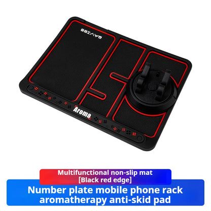 4-in-1 PVC Car Anti-Slip Mat: Silicone Phone Holder, Dashboard Mount, Multi-Purpose Car Organizer Tray Accessory