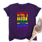 Rainbow Can't Hit My Pride Print Women Tshirt