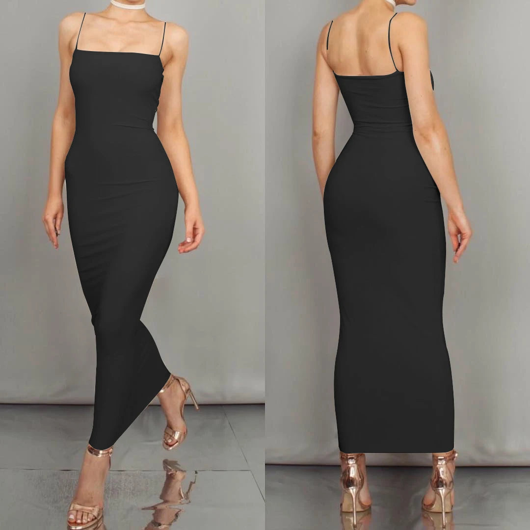 Women's  Long Sling  Sexy Suspender Dress