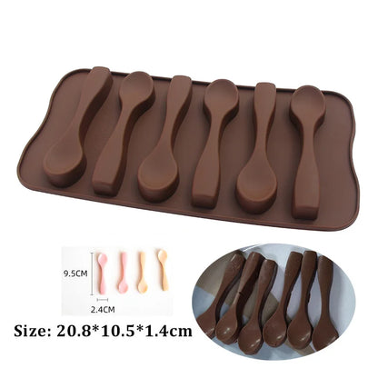 (59-87) Handmade Chocolate Candy Mould Jelly Pudding Ice Mold Insect Rose Heart Shape Silicone Moulds Baking Tool