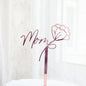 Happy Mothers Day Cake Topper Gold Red Tulip Acrylic MOM Birthday Party Cake Toppers Dessert Decoration Mother's Day Gifts