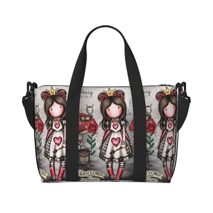 Santoro Gorjuss Large Beach & Travel Tote – Women’s Yoga, Gym, Shopping Shoulder Duffle Bag