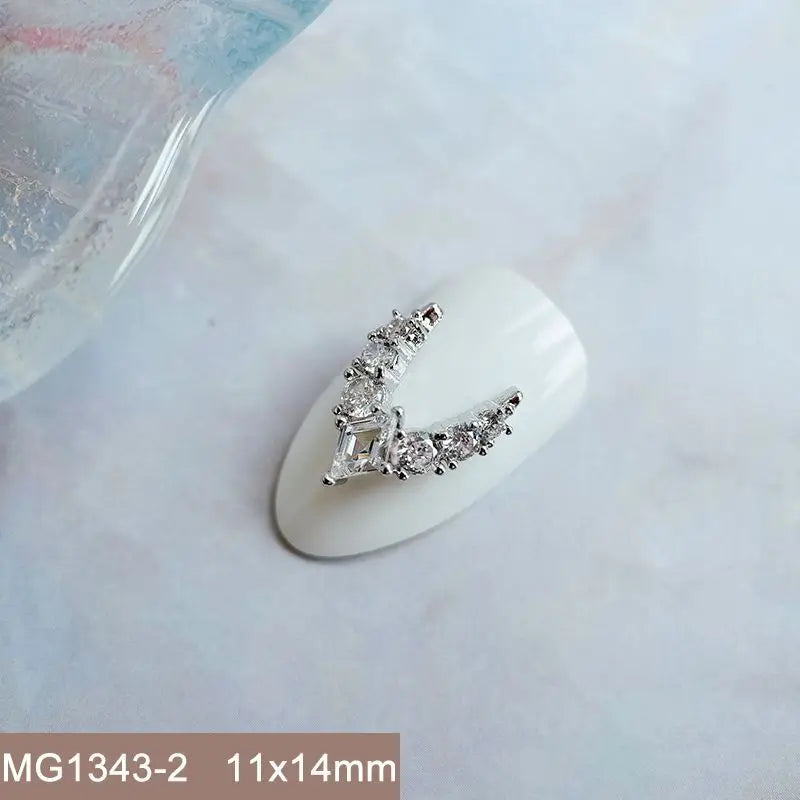 10pcs/lot Luxury No Fading Bow Butterfly Arc Nail Art Parts Zircon Crystal Manicure Nails Accesorios Supplies Decorations Charms