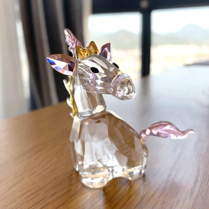 30 Styles Clear Crystal Cute Animal Figurines Glass Sculpture Paperweight Home Decors Table Ornament Xmas Kids Lady Favor Gift