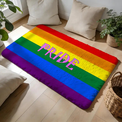 Pride Soft Flannel Absorbent Non‑Slip Floor Mat for Home, Bedroom & Bathroom