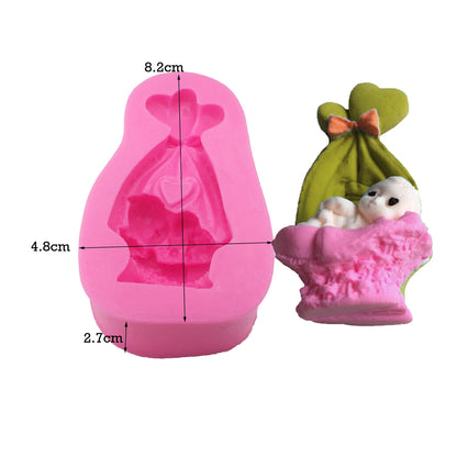3D Sleep Baby Shape Cooking Tools Silicone Mold For Baking Kitchenware Chocolate Candy Jelly Fondant Cake Decorating