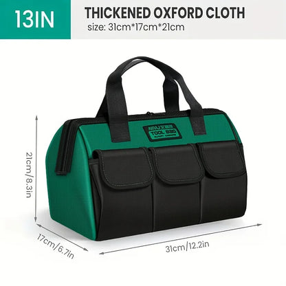 13 Inch Tool Bag Electrician Multifunctional Strong Durable Oxford Thickened Woodworking Storage Portable Handheld Bag