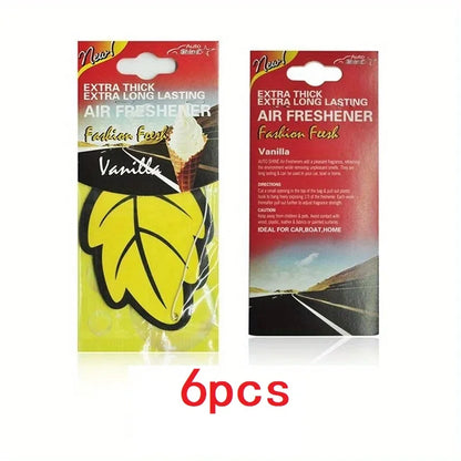3-60 pieces Car Air Freshener, Natural Scented Tea Paper, Hanging Perfume Fragrance, Leaf Shape, Car Accessories, Interior.