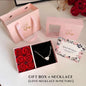 Mother's Day Rose Gift Set Jewelry Box Including1 Pcs Heart Pendant Necklace New Storage Box Luxury Lovers Anniversary Gift Box