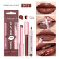 Matte Black Lipstick Set – Waterproof Velvet Liquid Lip Gloss & Lip Liner