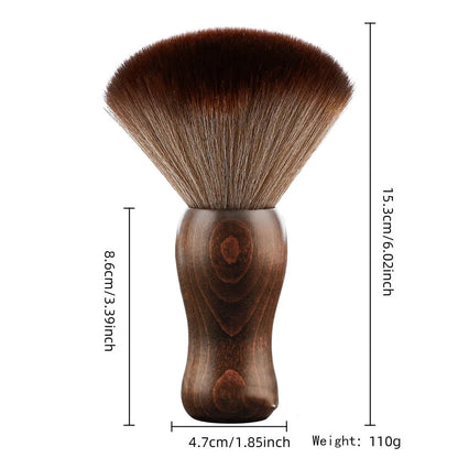 Professional Barber Neck Duster Brush Wood Handle with Hook Hairdressing Cleaning Brush Natural Fiber Salon Hair Sweep Brushes