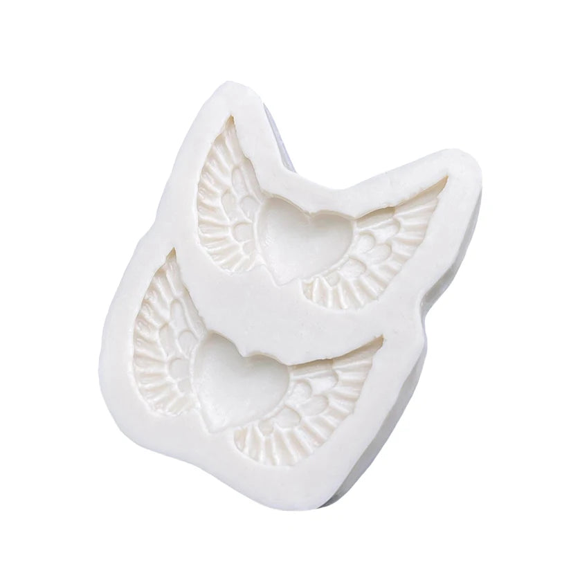 Wings Heart Silicone Sugarcraft Mold Resin Tools Cupcake Baking Mould Fondant Cake Decorating Tools