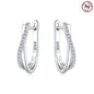 925 Sterling Silver Hoop Earrings Simple Sleeping Cat Earrings For Engagement Wedding Party Birthday Jewelry Gift