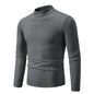Men's Half Neck Basic Solid Sweaters Round Neck Elastic Pullovers