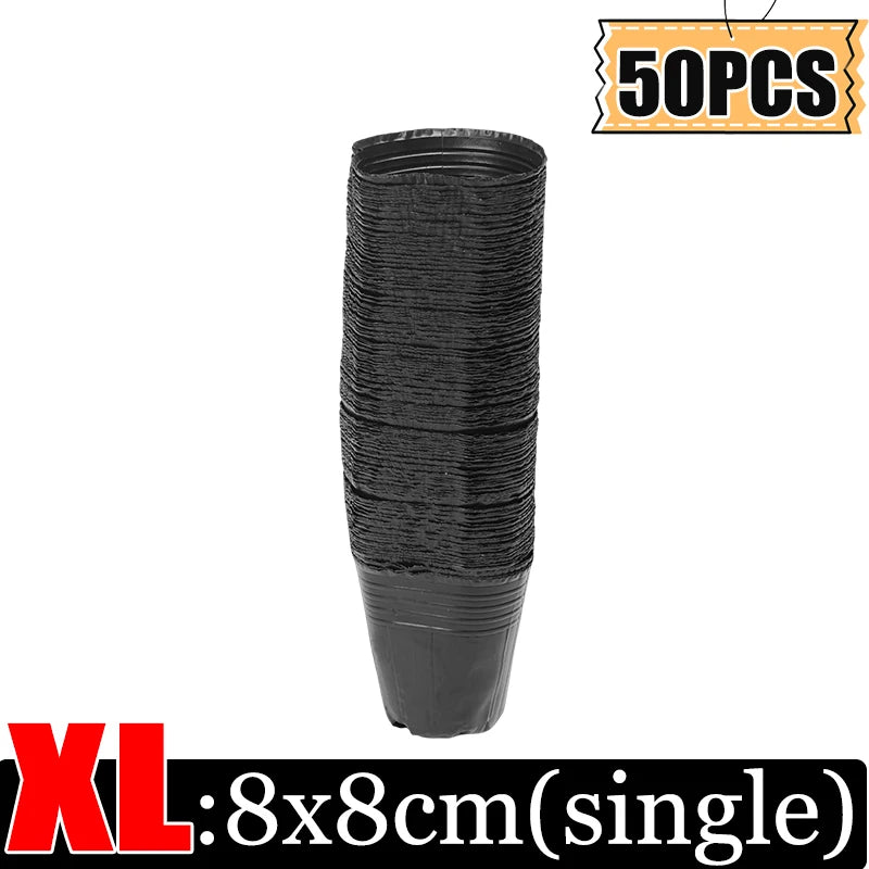 S/M/L/XL Black Seedling Nursery Pots Seed Starting Grow Bag Flower Plant Breathable Container Garden Vegetable Box Cuttings Tool